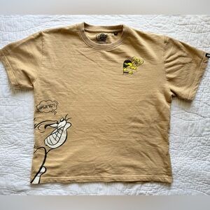 The Souled Store Tom & Jerry Graphic T-Shirt Beige/Tan Cartoon Tee Size Medium
